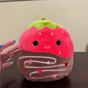 Squishmallows Scarlet Chocolate Covered Strawberry Hearts 8" Plush Stuffed Toy